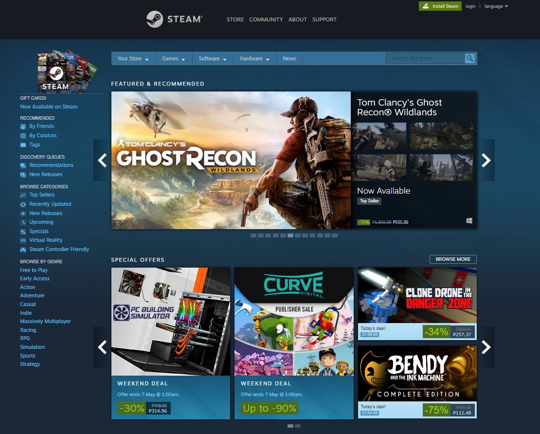 steam video game system